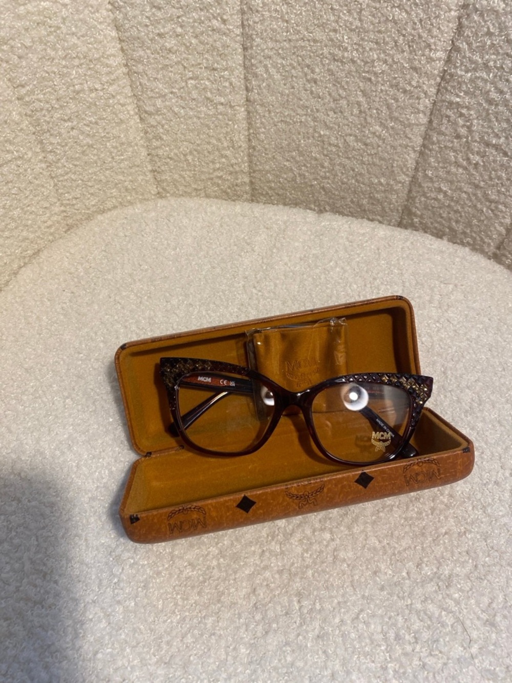 MCM Women's Light Brown Cat-Eye Optical Glasses - Picture 7 of 7